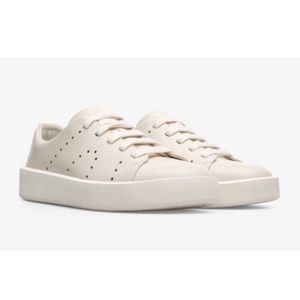 Camper Courb Sneakers, Leather, Cream White Color